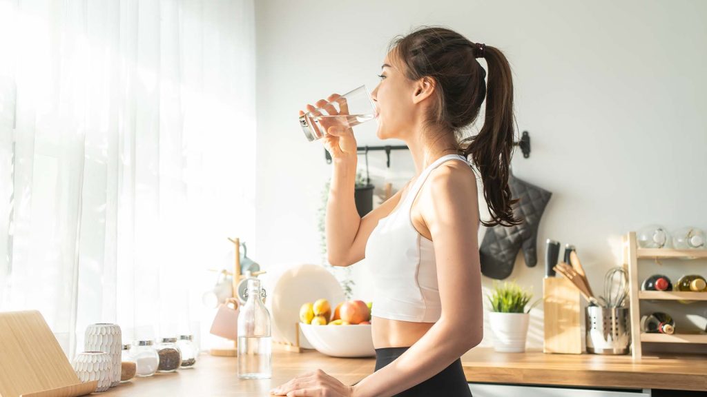 Hydration helps maintain healthy glowing skin after laser treatment